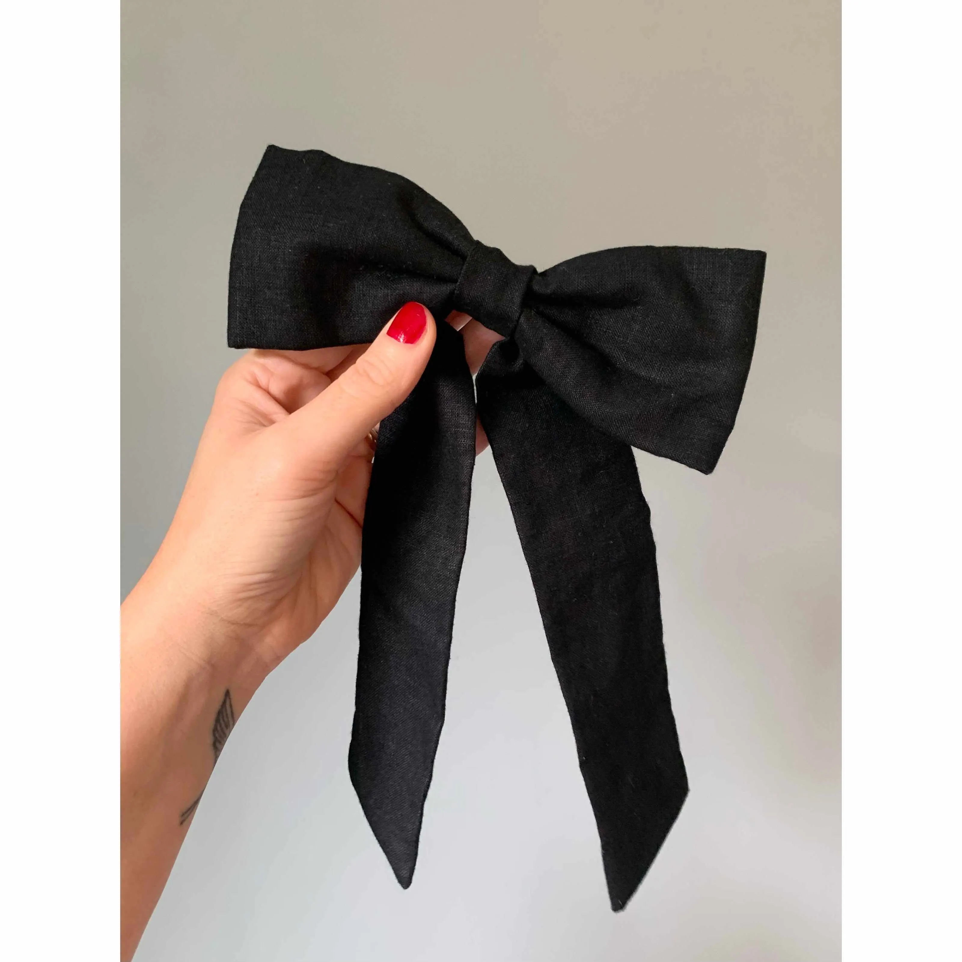 Thread Maker x Scout & Co - Linen hair bow - adult - Black