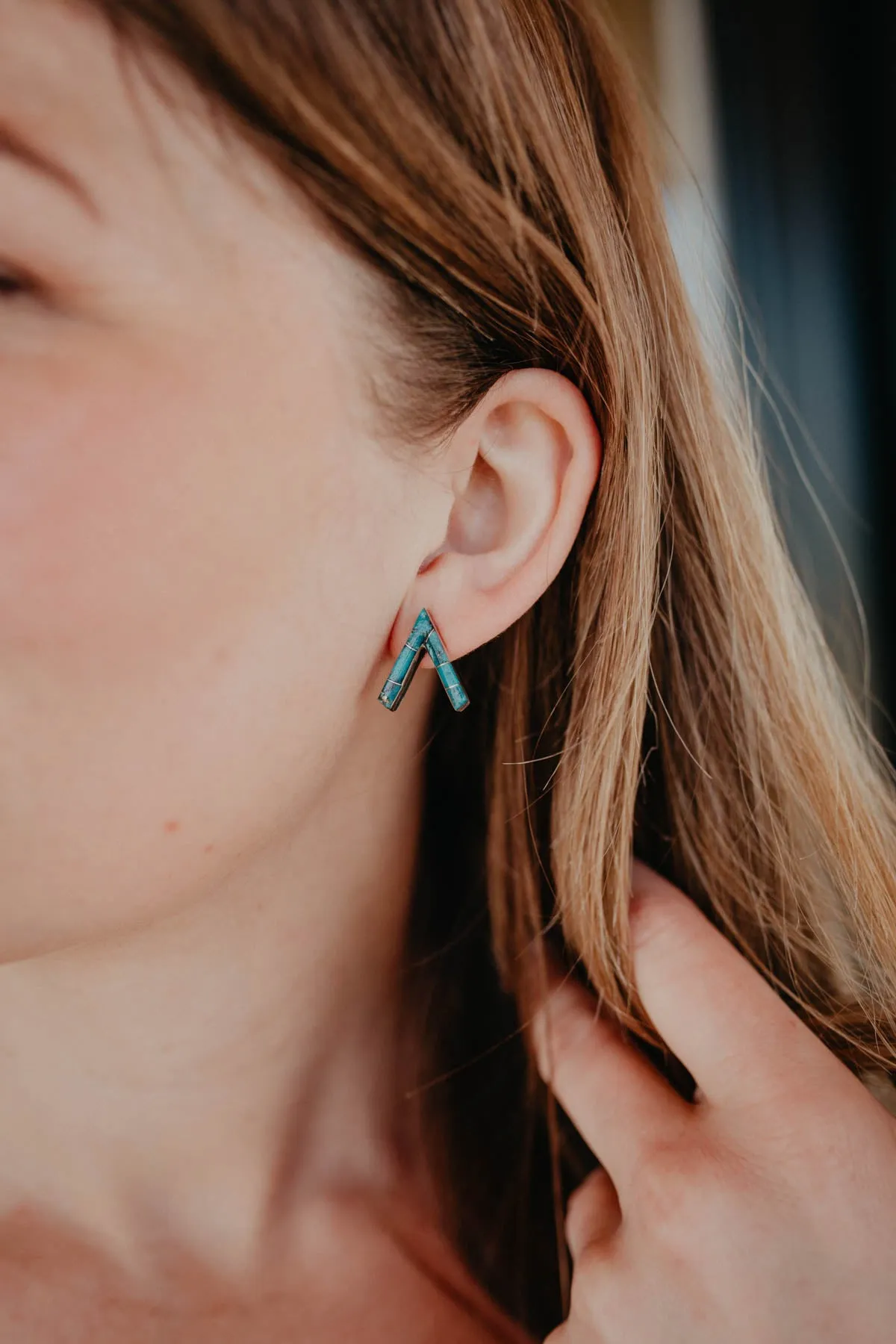 Triangle Turquoise Earrings