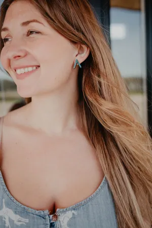 Triangle Turquoise Earrings