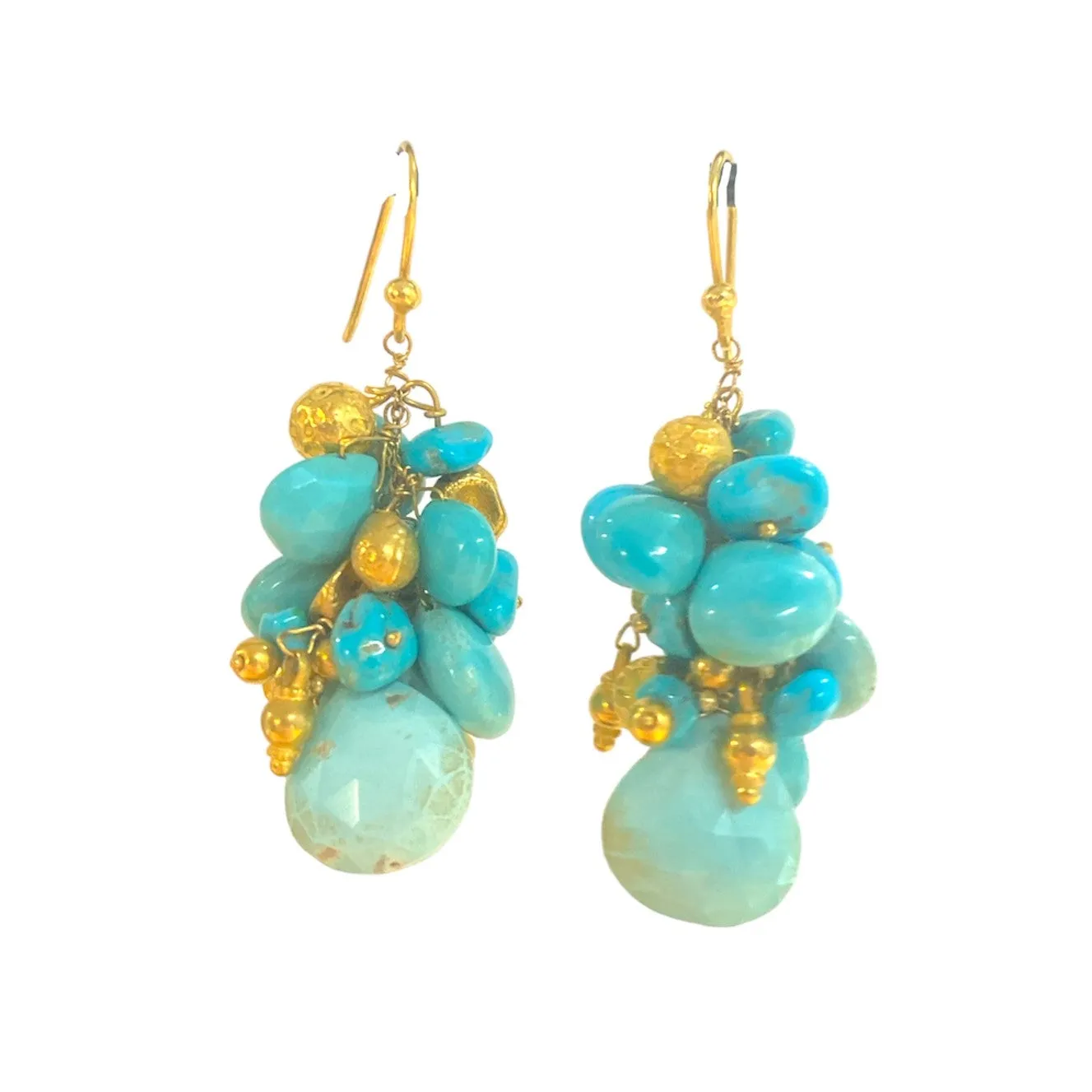 Turquoise Cluster Earrings