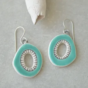 Turquoise little hoops