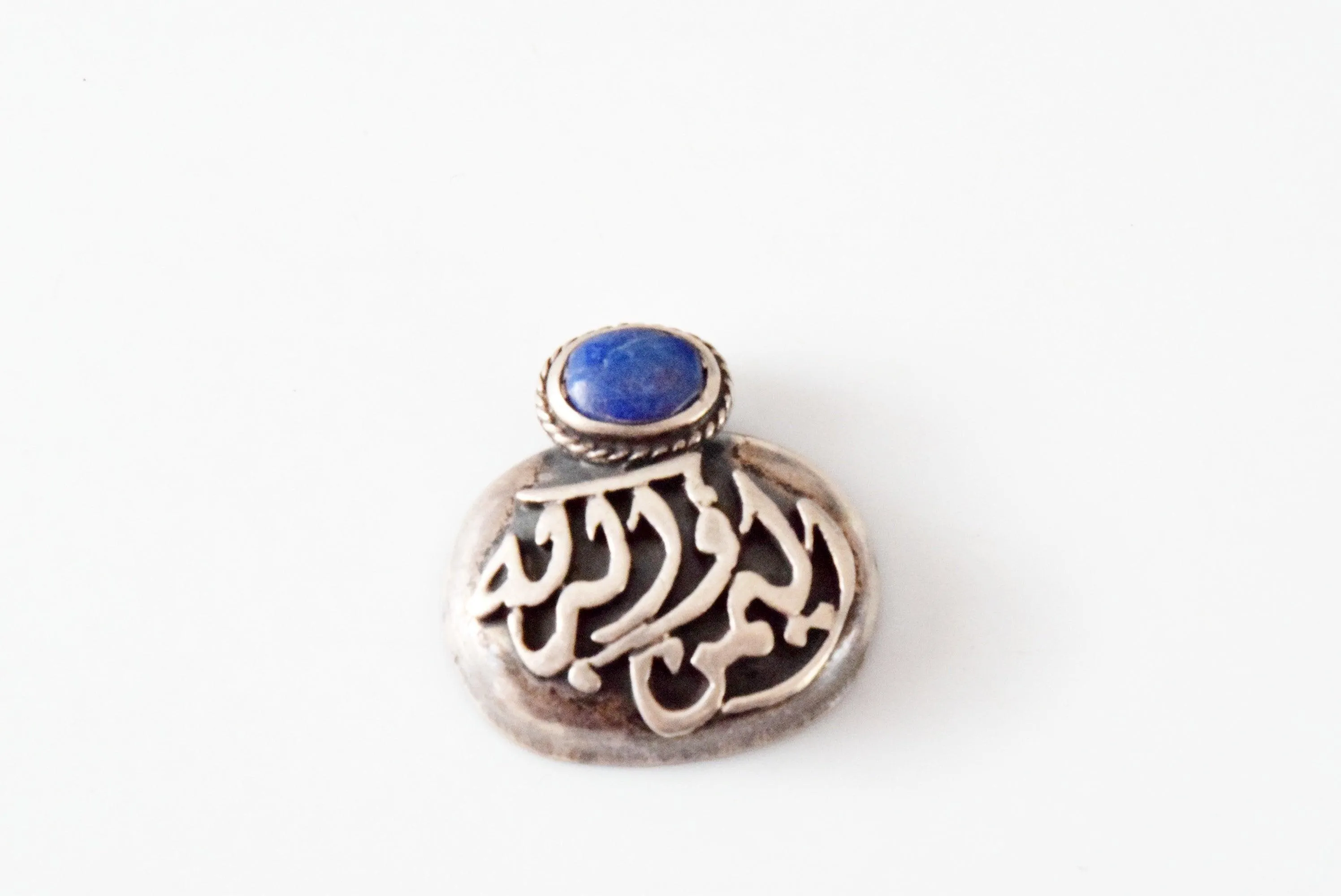 Vintage Egyptian Arabic Calligraphy Sterling Silver Pendant