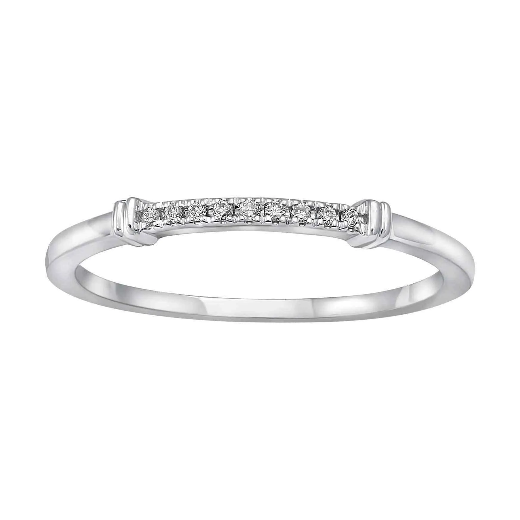 White gold diamond band rings | 14k Stackable Ring