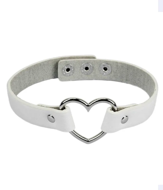 WHITE HOT HEART CHOKER