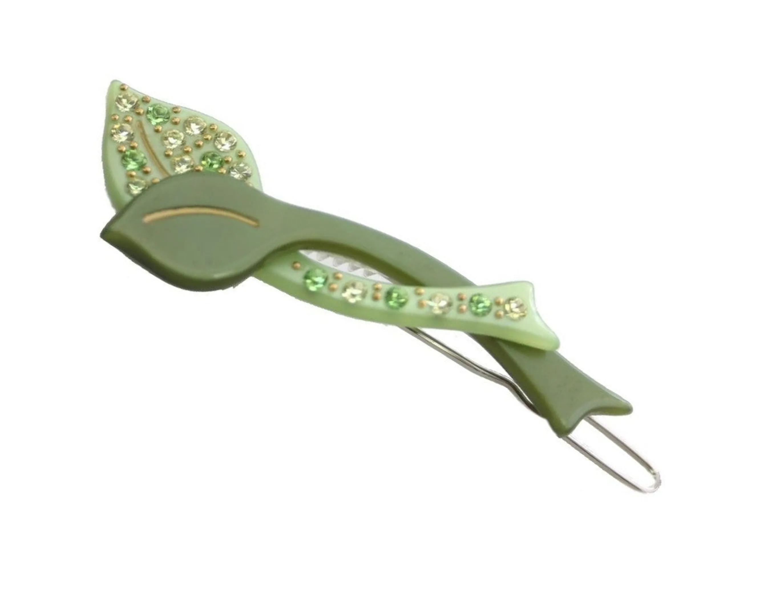 Wire Magalia Barrette with Rhinestone Accents - Pack Of: 1