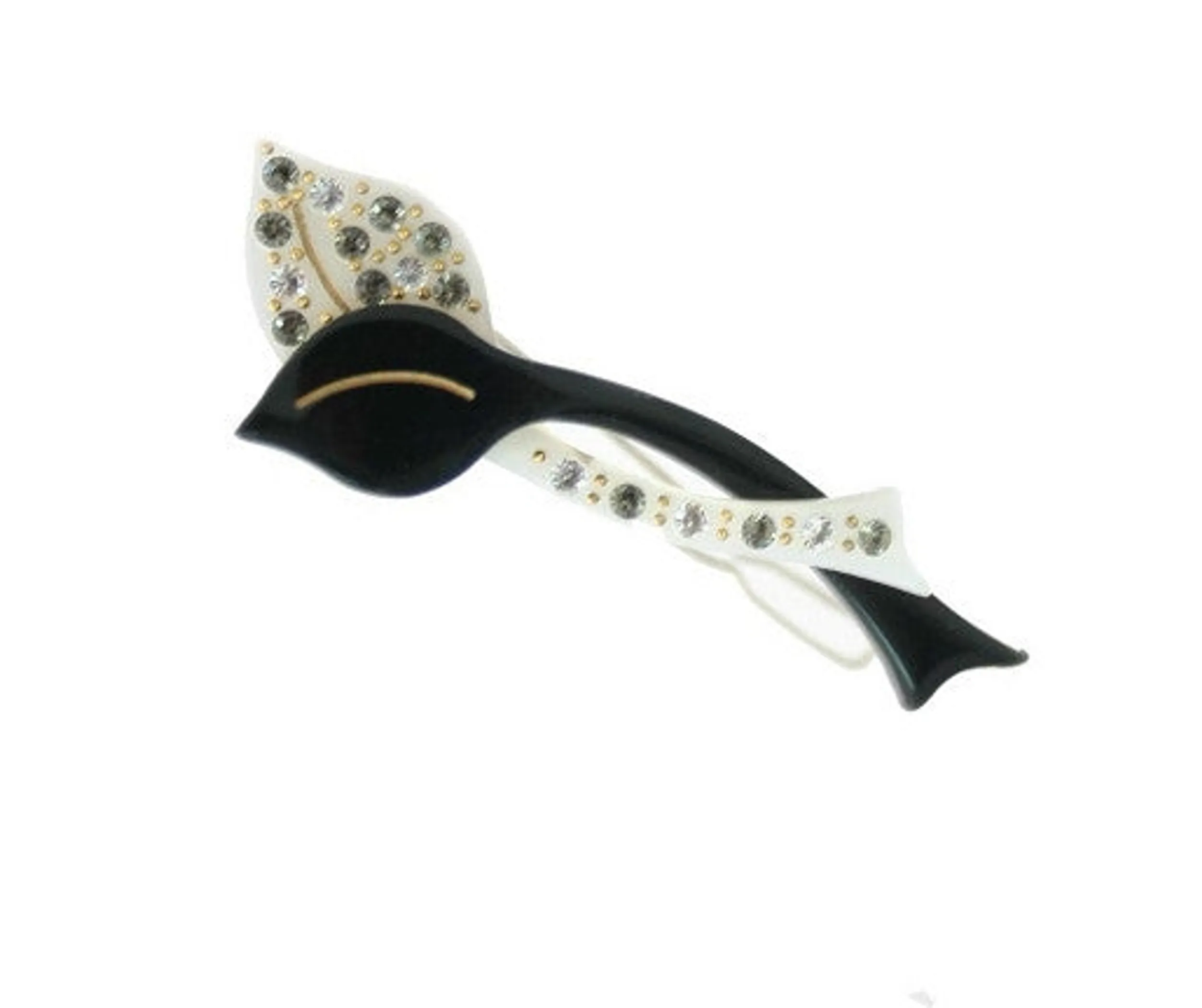 Wire Magalia Barrette with Rhinestone Accents - Pack Of: 1