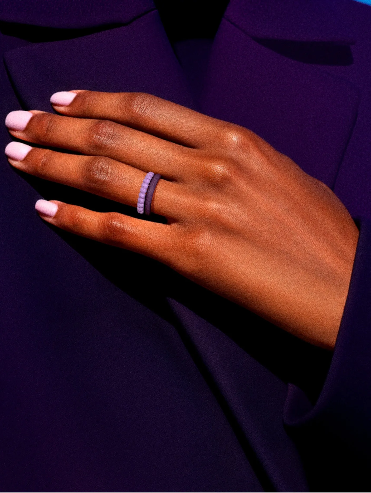 Women's Bead & Classic Lilac & Purple Double Stack