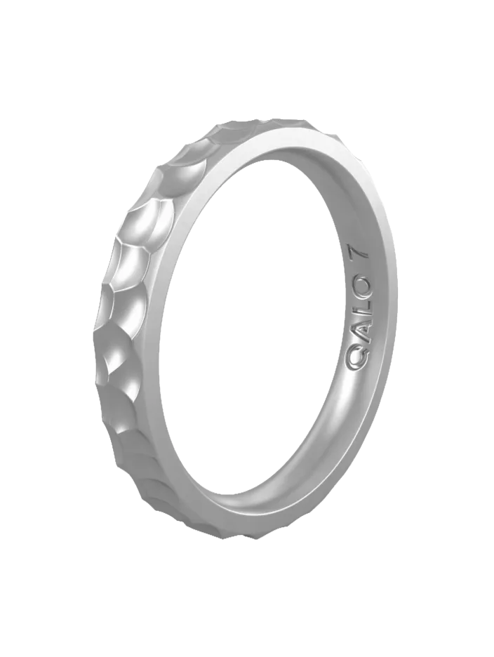 Women's Metallic Forged Stackable Silicone Ring