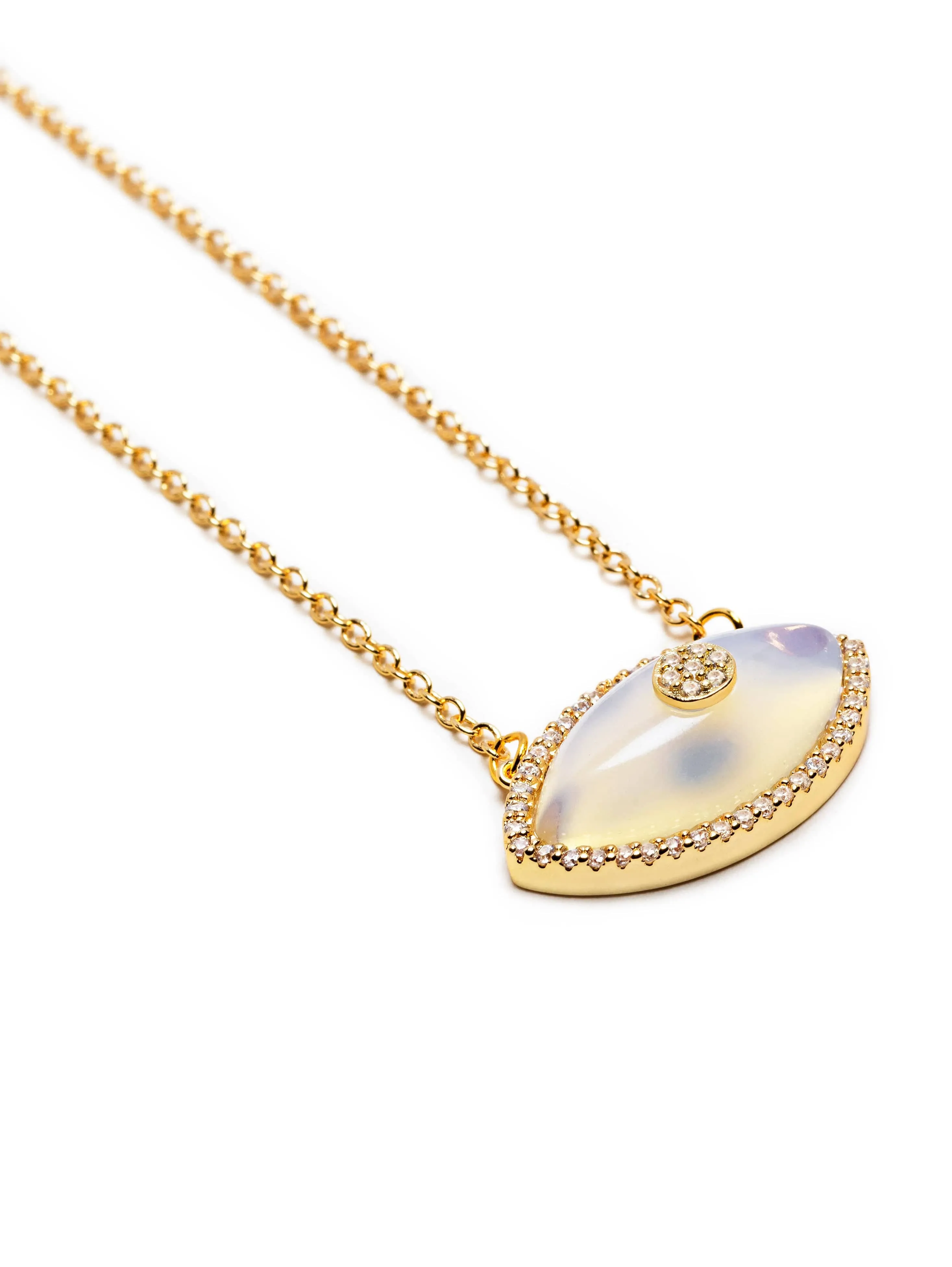 Women's Moonstone Evil Eye Necklace