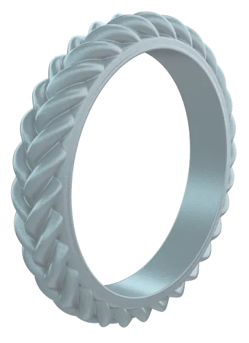 Women's Stackable Braid Silicone Ring