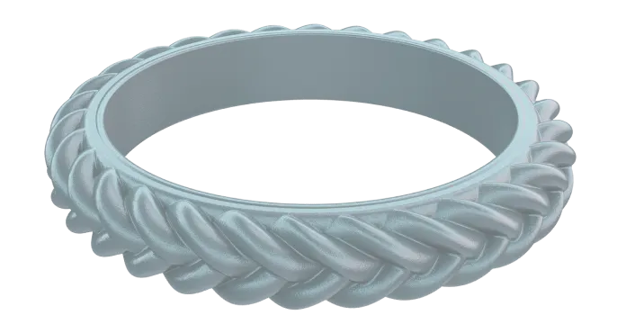 Women's Stackable Braid Silicone Ring