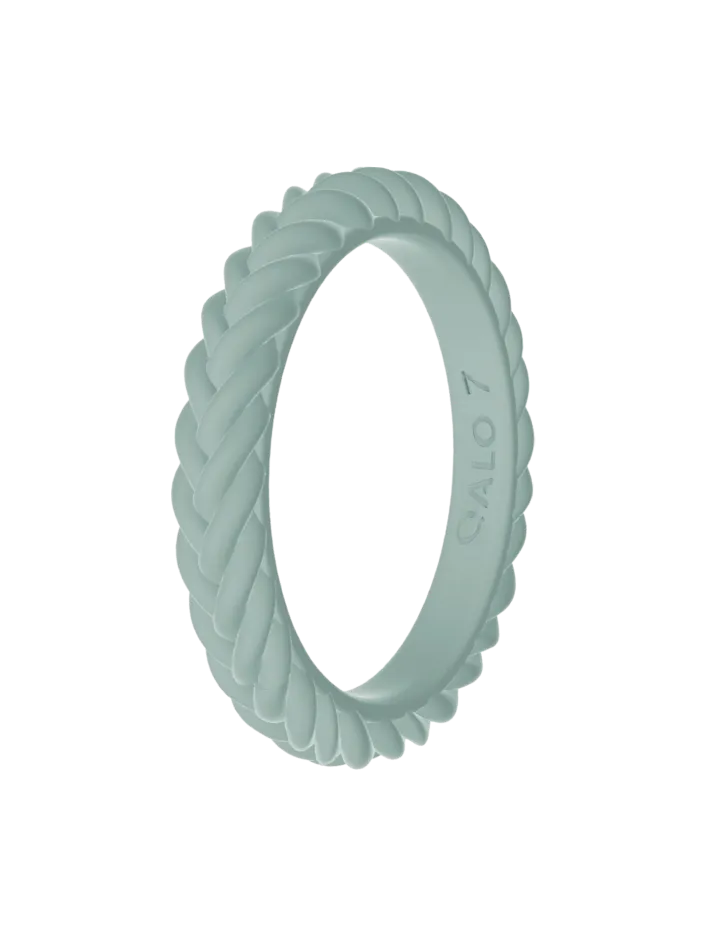 Women's Stackable Braid Silicone Ring