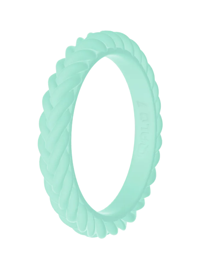 Women's Stackable Braid Silicone Ring