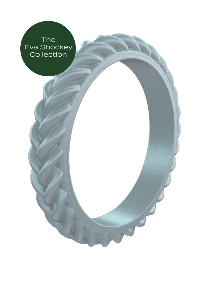 Women's Stackable Braid Silicone Ring